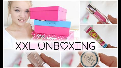 Xxl Unboxing Glossybox Pinkbox Youtube