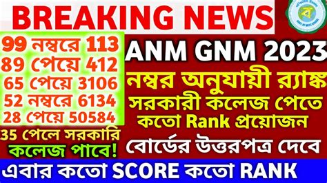 Anm Gnm Cut Off Marks 2023 Anm Gnm Cut Off Marks 2023 Anm Gnm Result