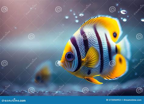 The Tropical Marine Underwater Landscape With Butterfly Fish Features