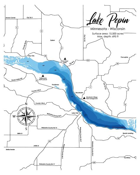 Digital File PDF SVG Lake Pepin Minnesota Wisconsin Etsy In 2023