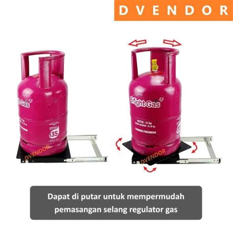 Jual Rak Tempat Gas Tarik Sliding Pull Out Porter Gas Lpg Tray Troli