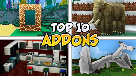 TOP 10 MEJORES MODS ADDONS NECESARIOS Para Minecraft PE Bedrock