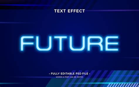 Premium PSD | Futuristic text font