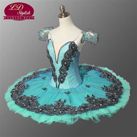 2019 Adult Green Classical Ballet Tutu For Competition Blue