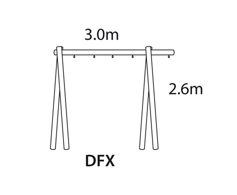 Double Swing Frame With Extension Wooden Garden Swing Sets