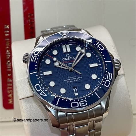 Omega Seamaster Professional Diver 300m Smp300 Blue Wave Dial Master Chronometer Full Set 21030