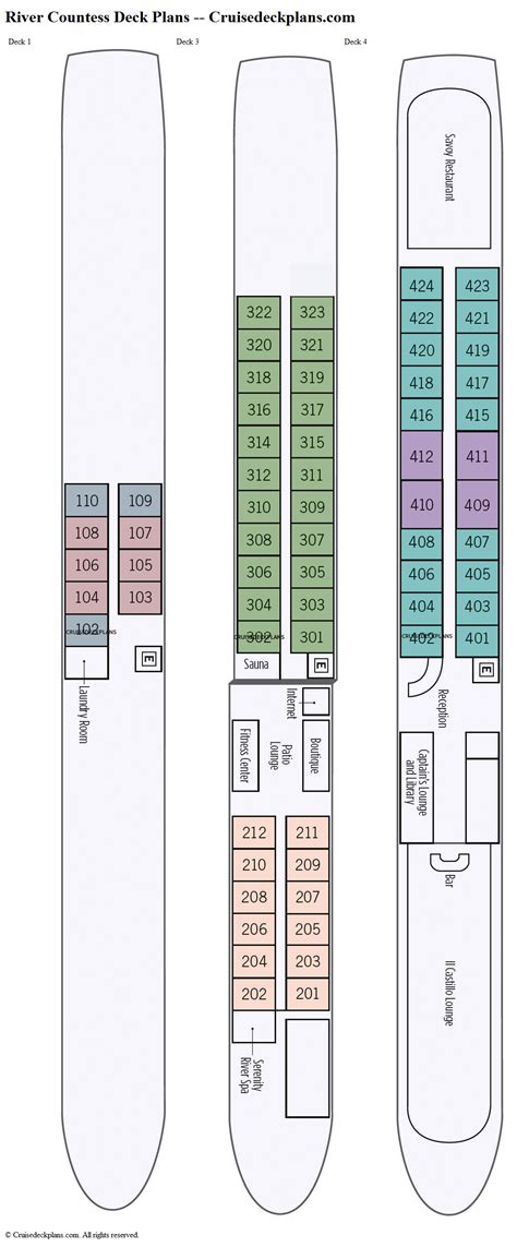 River Cruise Ship Deck Plans