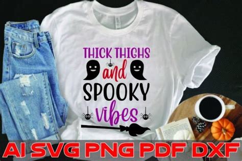 Thick Thighs And Spooky Vibes Svg Graphic By Nazmul Mc Creative Fabrica