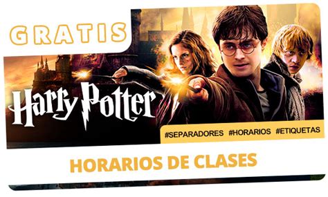 Gratis Horarios De Clases De Harry Potter Para Imprimir Ideas Para Hot Sex Picture