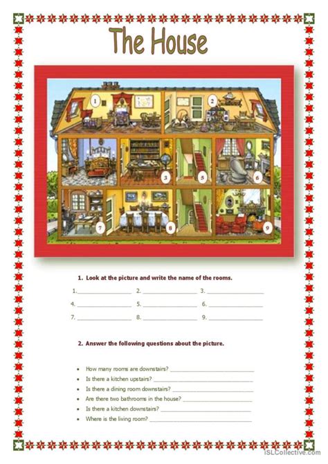 Parts Of The House English Esl Worksheets Pdf Doc