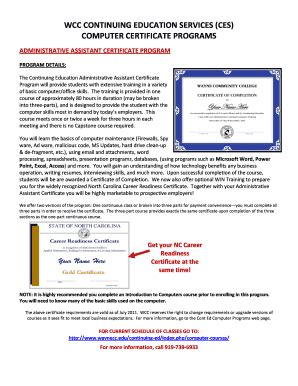 Fillable Online WCC CONTINUING EDUCATION SERVICES CES Fax Email Print