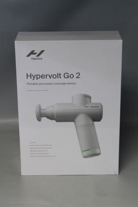 Hyperice Hypervolt Go 2 Percussion Massage Device Arctic Gray New Sealed Box Ebay