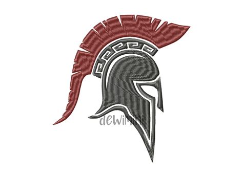 Spartan Embroidery Design Spartan Helmet Silhouette Embroidery Design