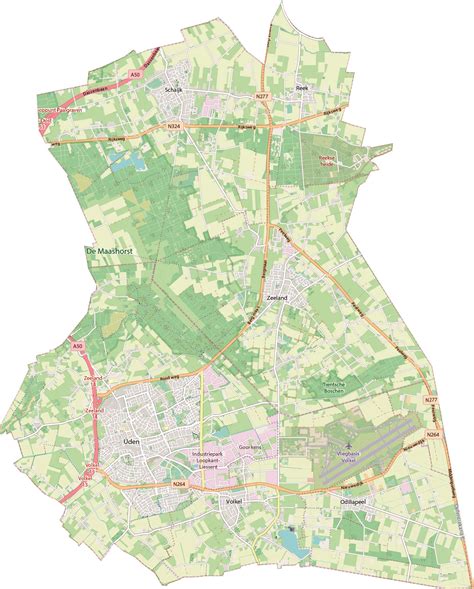 Kaart Gemeentegrens Gemeente Maashorst