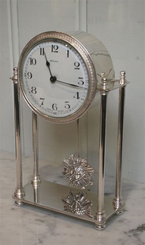 Antiques Atlas Small Silver Plated Portico Timepiece Clock