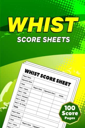 Whist Score Sheets: Whist Board Game Scorebook, Whist Score Pads, Whist Scorekeeping, Small ...