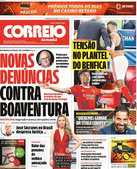 Capa Correio Da Manh Abril Capasjornais Pt