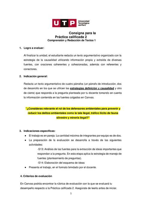 S15 s1 PC2 Practica Calificada 2 Consigna para la Práctica