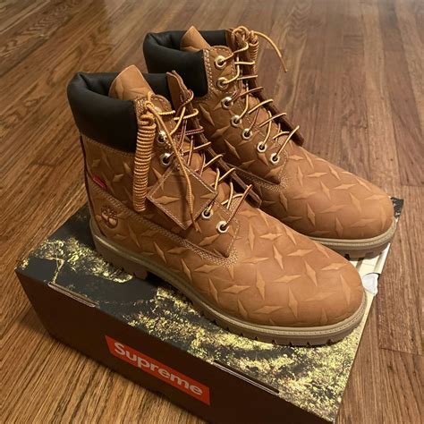 Supreme × Timberland Supreme X Timberland 6” Diamond Plate Boots 2023 Grailed