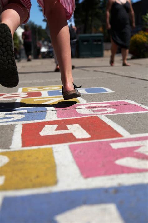 Street Hopscotch Child Stock Image Image Of Play Squares 173362877