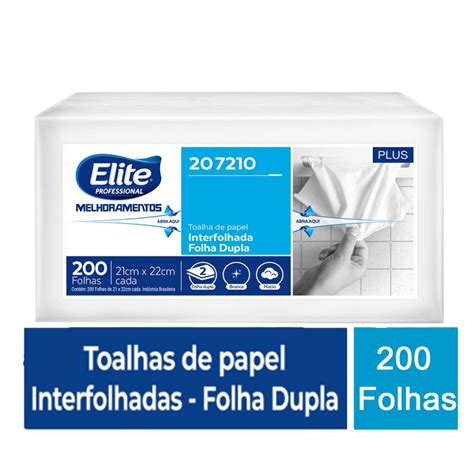 Toalha De Papel Interfolhado Folha Dupla Pacote 200 Folhas