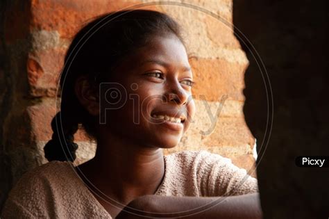 Image Of Portrait Of Indian Rural Village Girl At A House Af961650 Picxy