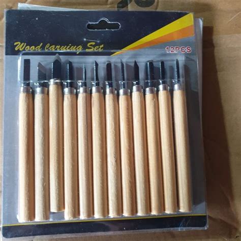 Jual SELLERY Wood Carving Tools Set 12 Lino Cut Tools Cukil Kayu Pahat