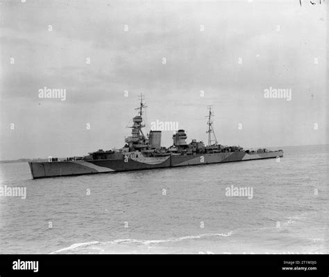 Hms Hawkins At Anchor Stock Photo Alamy