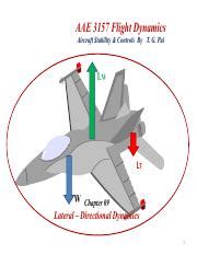 AAE 3157 Ch 09 Lateral Directional Dynamics Pdf AAE 3157 Flight