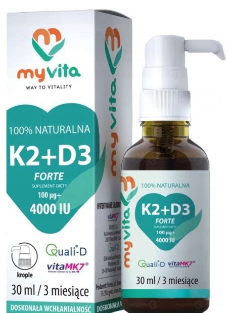 Witamina D3 K2 4000 Forte Krople 30ml MyVita 13015555686 Allegro Pl