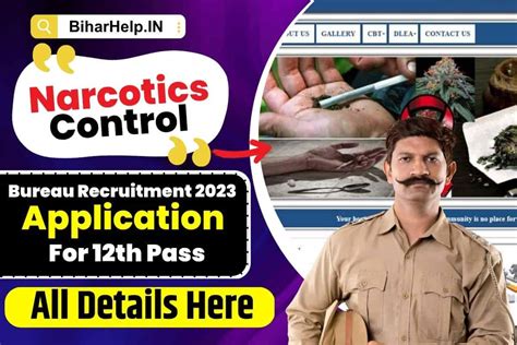 Narcotics Control Bureau Recruitment 2023 Notification For 104 Posts Application Form