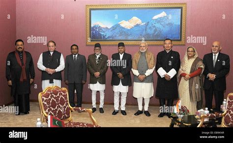 Kathmandu Nepal 27th Nov 2014 Leaders Pose For A Group Photo After