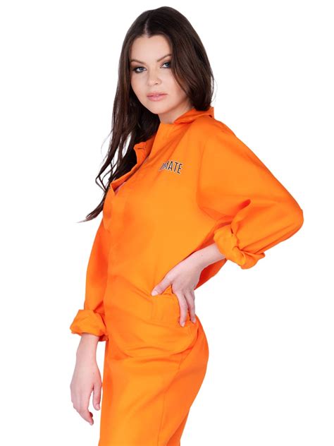 Leg Avenue Orange Prison Jailbird Jumpsuit For Women Pixie Sparkle