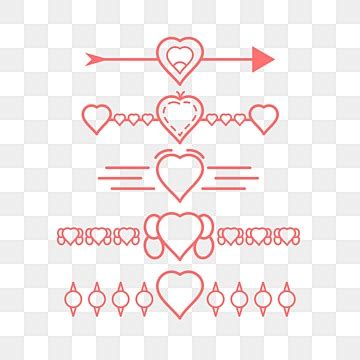 Line Border Divider Vector Hd Images Heart Border Dividing Line Heart