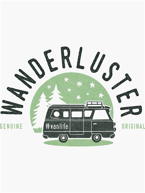 Wanderluster Sticker For Sale By Cabinsupplyco Redbubble