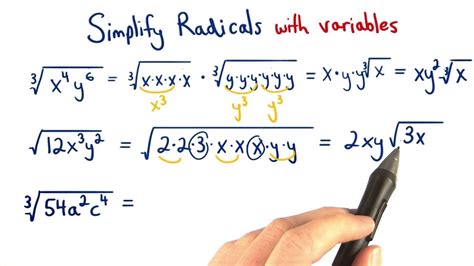 Simplifying Radicals With Variables Worksheet