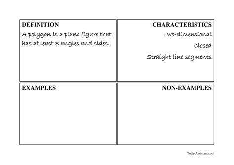 Free Printable Frayer Model Templates [Word, PDF] Editable Vocabulary