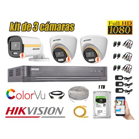 Ripley Kit C Mara Seguridad Hikvision Ri K Fk Tc Full Hd