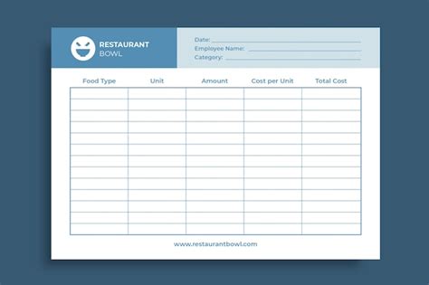 Free Vector | Simple monocolor restaurant inventory checklist