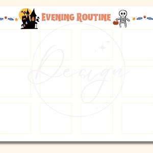 Halloween Daily Routine Charts Toddler Routine Checklist - Etsy