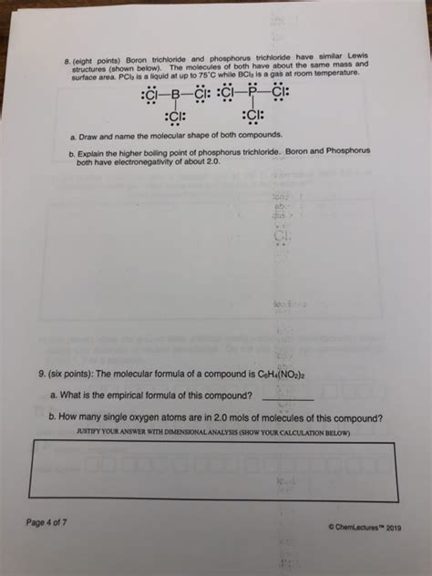 Solved 8 Eight Points Boron Trichloride And Phosphorus