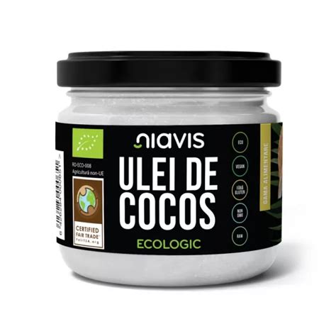 Ulei De Cocos Extra Virgin Ecologic BIO 200g 220ml Niavis De La