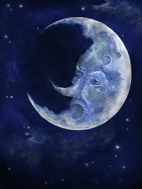 Man In The Moon Painting by Patricia Dymer