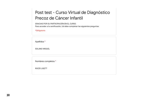 475092755 Post Test Curso Virtual De Diagnostico Precoz De Cancer Infantil Pdf Post Test