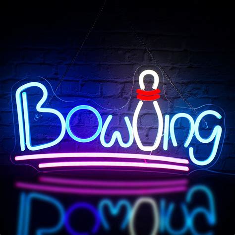 Custom Made Neon Signs Bowling Neon Sign Led Business Sign Aoos