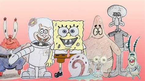 Spongebob Characters Drawing