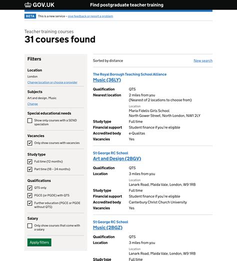 Removing 2 filters - Becoming a teacher design history - Department for