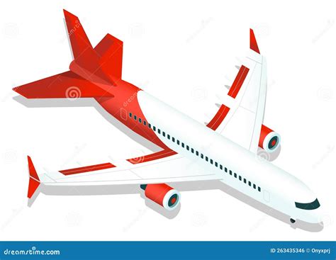 Airline Jet Icon Isometric Plane Stock Illustration Illustration Of