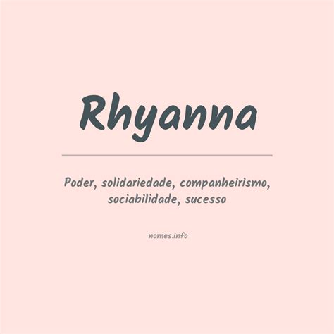 Significado Do Nome Ryanna - Significado do nome Rhyanna
