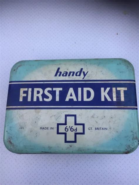 Vintage First Aid Kit Tin 1950s 1960s £799 Picclick Uk